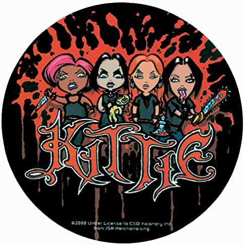 Kittie - Round Cartoon Group Shot with Logo - Sticker / Decal