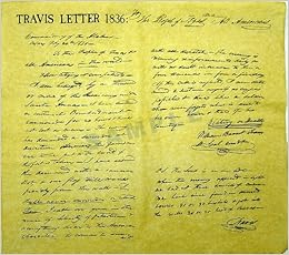 TRAVIS LETTER, 1836: William Barret Travis, 1836, One Page Document ...