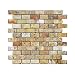 Scabos 1 X 2 Tumbled Travertine Brick Mosaic Tile - 6 X 6 Sample