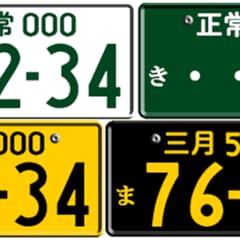 ナンバープレート風時計バッテリーウィジェットN
