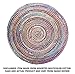 COTTON CRAFT Jute Chindi Braid Rag Rug - Boho Farmhouse Rustic Area Accent Throw Rug - Handwoven Reversible Natural Recycled Cotton - Living Room Den Study Home Décor Gift - 8 Feet Round - Multi Color