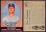 1958 Hires Root Beer Regular (Baseball) Card# 55 Don Drysdale of the Los Angeles Dodgers Ex Condition
