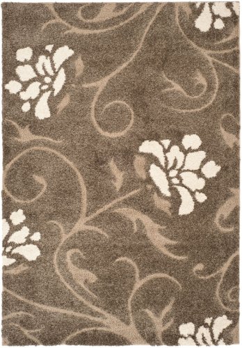 Safavieh Florida Shag Collection SG464-7913 Smoke and Beige Area Rug, 8-Feet by 10-Feet On Sale