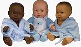 Large Vinyl Gender Neutral African-American Boy & Girl Baby Dolls Set