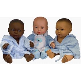 Large Vinyl Gender Neutral African-American Boy & Girl Baby Dolls Set