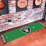NFL Oakland Raiders Golf Practice Putting Green Rug Runner 18" x 72"