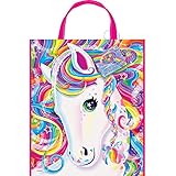 Large Plastic Rainbow Majesty by Lisa Frank Favor Bag, 13 x 11"