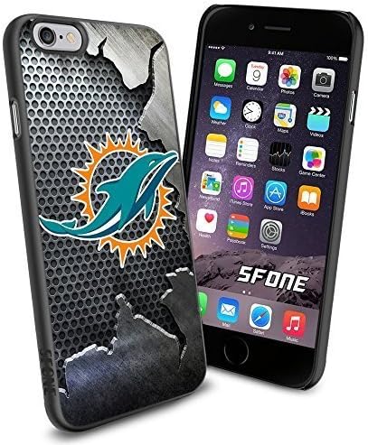 Miami Dolphins NFL Team Metal Logo iPhone 6 4.7" Case Cover Protector for iPhone 6 TPU Rubber Case
