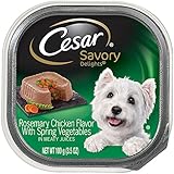 CESAR SAVORY DELIGHTS Rosemary Chicken Flavor with Spring Vegetables Dog Food Trays (Pack of 24)
