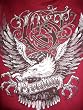 Lost Enterprises REGAL EAGLE Mens Slim Fit T-shirt in Crimson red