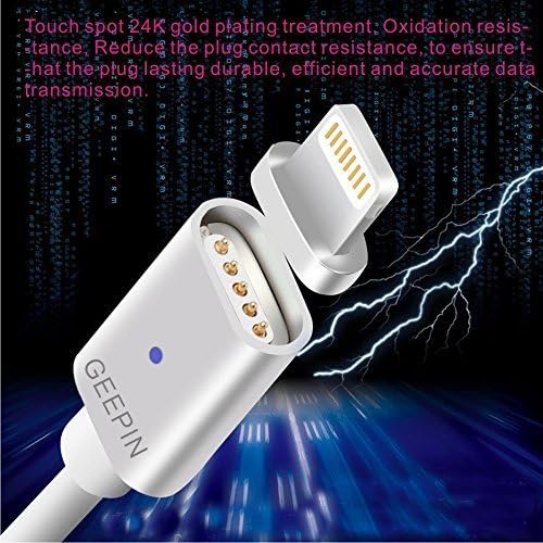 Apple Magnetic Lightning USB Data Cable, GEEPIN™ 3.3ft High Speed Charge USB Cable. Suitable for iPhone 5/5s, iPhone 6/6s, iPhone 6 Plus/ 6sPlus, iPad Air iPad mini iPad 5