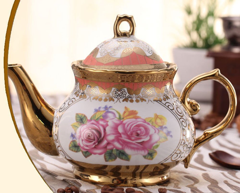 ufengkeWedding Birthday 13 Piece Gold Red Flower EuropeanStyle Chinese