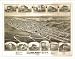 Historic Mahanoy City, Pennsylvania, c. 1889 (M) Panoramic Map Poster Print Reprint Giclee