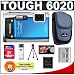 Olympus Stylus Tough 6020 Shockproof & Waterproof Digital Camera (Blue) + 8GB Card + Case + LI-50B Battery + Accessory Kit