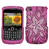 Tasteful Flower Diamond Crystal Bling Protector Case for BlackBerry Curve 8 ....