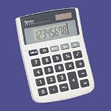 8-Digit Angled Display Calculator,Dual Power,3-7/8x5x3/4, Sold as 1 each