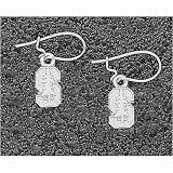 LogoArt Stanford Cardinal Sterling Silver Team Font 3/8 Dangle Earrings