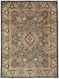 IMAGE OF 9'8 x 13'0 Navy Blue Persian Hand Knotted Kashmar Rug