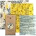 Lilybee Beeswax Wrap Reusable Food Wraps | 3 Pack Sustainable Zero Waste Bees Wax Food Wrappers | Biodegradable & Plastic Free Clingwrap Alternative(Garden Party, 3 Pack).