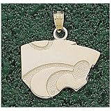 LogoArt Kansas State Wildcats 10K Gold Team Logo 5/8 Pendant