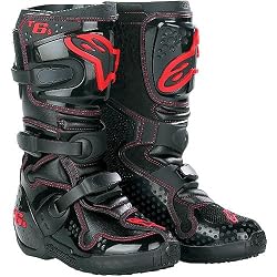 Alpinestars Tech 6S Youth Boys Off-Road Motorcycle Boots - Black/Red