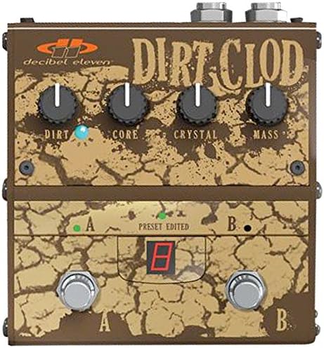 Decibel Eleven DB11-DC Dirt Clod Analog Overdrive Distortion Pedal with Memory Presets