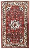 3'4 x 5'7 Handmade Knotted Persian Hamadan Semi-antique Area Rug From Iran/Persia - 46815