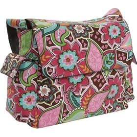 OiOi Pink Floral Diaper Messenger