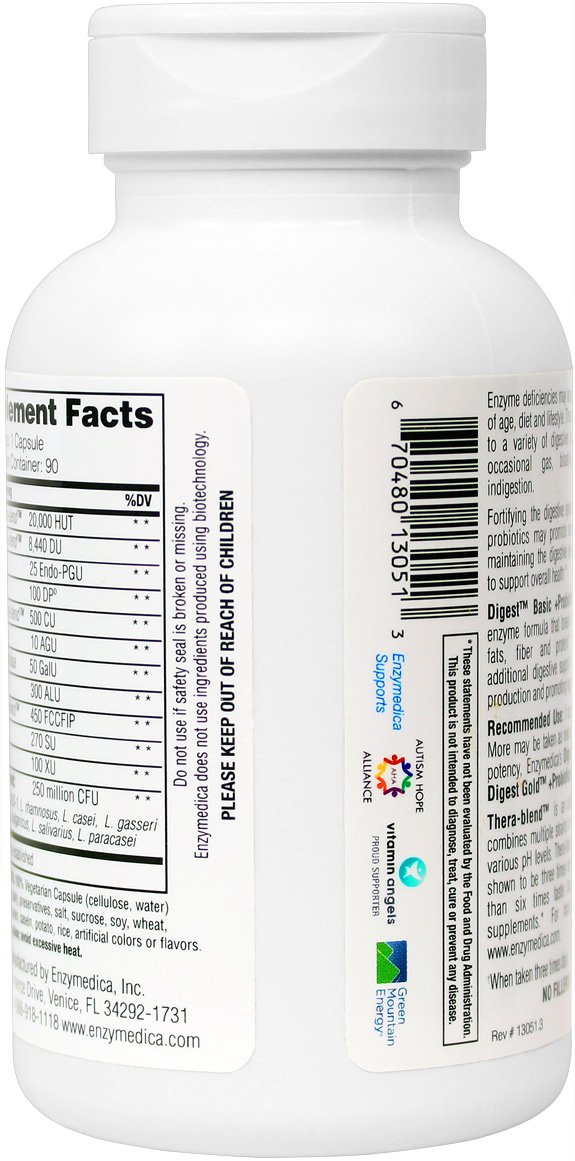 Amazon.com: Enzymedica - Digest Basic + Probiotics 90 Count ...