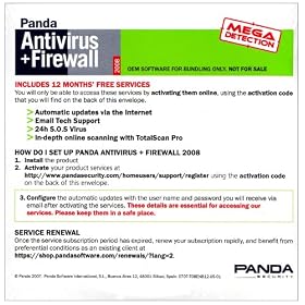 Panda Antivirus & Firewall 2008 OEM License, 3 Pack (PC)