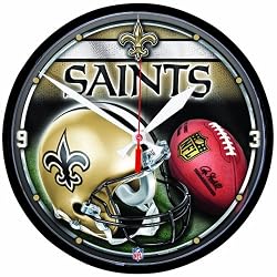 New Orleans Saints Round Clock