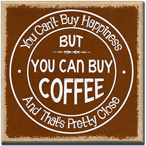 BOL Productions 74052 7 x 7 in. Plaque - Happiness Is Coffee