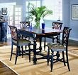 5pc Torino Collection Counter Height Pub Dining Table & Bar Stools Set
