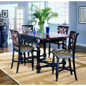 5pc Torino Collection Counter Height Pub Dining Table and Bar Stools Set by 
