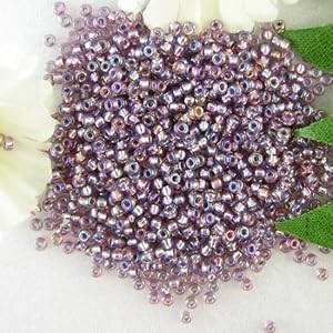 Miyuki Rocaille seed beads 11/0 S/L smoky amethyst AB