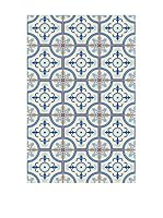 Huella deco Felpudo de Vinilo (Azul/Blanco)