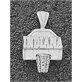 LogoArt Indiana Hoosiers Sterling Silver Backboard Pendant