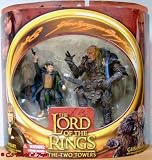 Eigenschaften TOY BIZ The Two Towers / Toy Biz LOTR / TTT 2002 - Der Herr der Ringe - Deluxe 2-PACK - MERRY - mit Sword-Slashing Action + Elven Cloak & GRISHNAKH - mit Sword-Slashing
