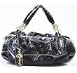 Baby Phat Black Metallic Haze Hobo Handbag