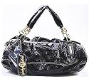 Baby Phat Black Metallic Haze Hobo Handbag
