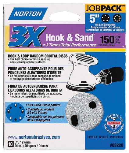 5 3x UNIVERSAL HOLE SANDING DISC - 150X - 50 pack