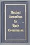 Ancient Devotions for Holy Communion