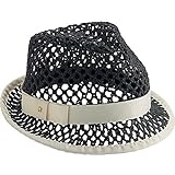San Diego Hat Open Weave Fedora with Ribbon Band and Dome Stud