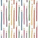 Caspari Set of Two Birthday Candles Paper Cocktail Napkins packages, 20 per package