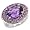 7.80 Carat Genuine Amethyst Ovals & Ruby Rounds Cluster Style Sterling Silver Ring