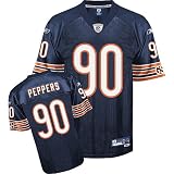 Brian Urlacher #54 Blue Chicago Bears Reebok NFL Premier All Stitched Replica Jersey - X-LARGE