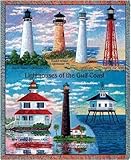 IMAGE OF Lighthouse Gulf Coast Throw - 70 x 53 Blanket/Throw