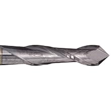 Melin Tool AMG-DP1 Solid Carbide Drill Point End Mill, AlTiN Coated, Single Cut, 2 Flutes, Center Cutting