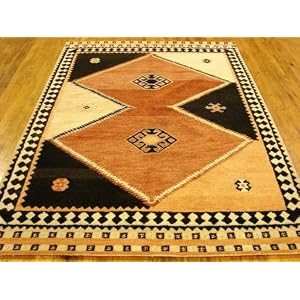 5'6 x 7'9 Red Hand Tufted Wool Ghashghaei Rug