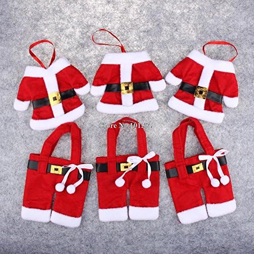 Altumcloud (TM) 6PCS Merry Sweet Christmas Decoration Santa Silverware Holders Pockets Dinner Table Decor Storage Candy Diet Tools Christmas